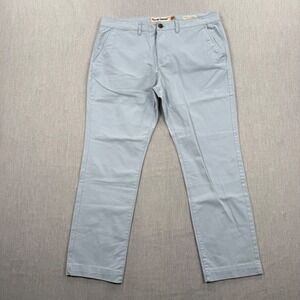 Tailor Vintage Mens Classic Fit Chino Pants Light Blue Grey 36x30